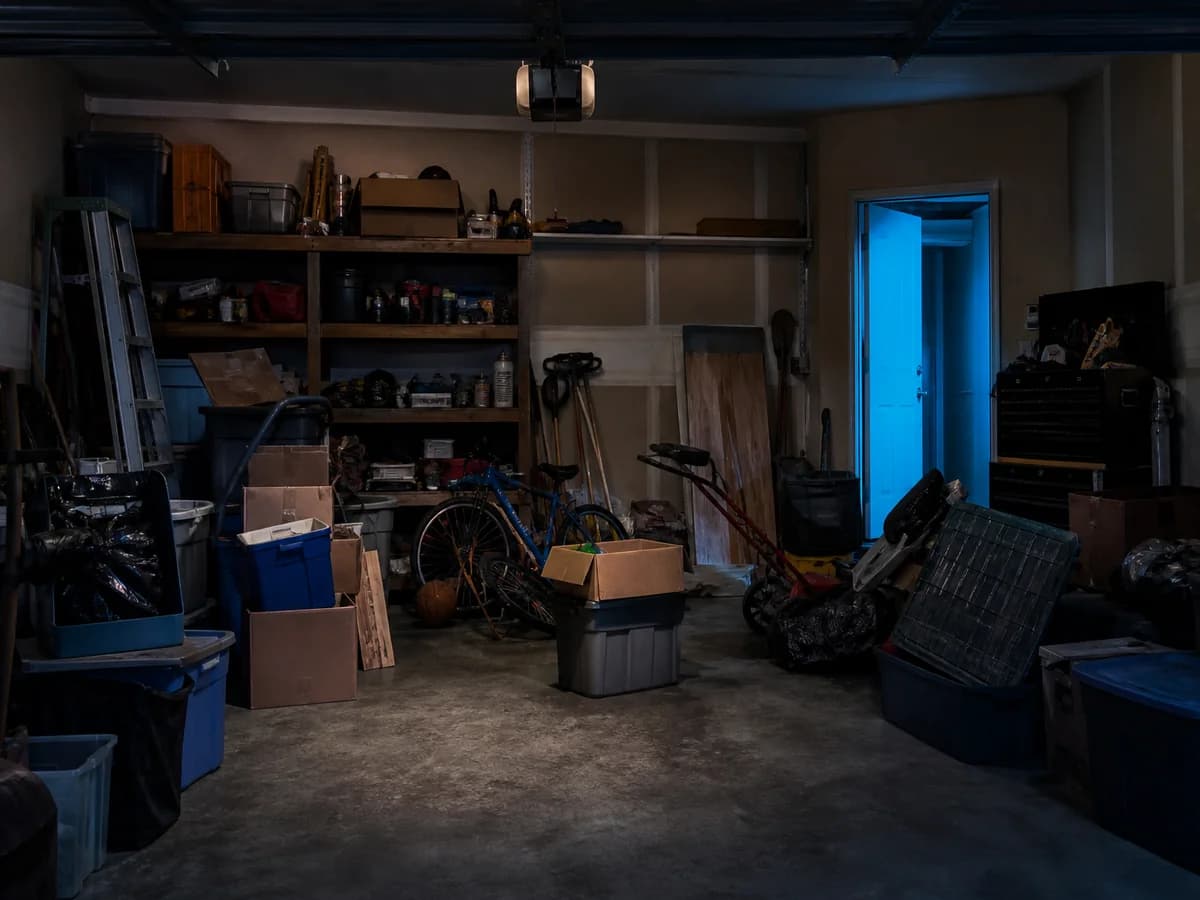 Before and after style garage cleanout by Junk Command in Michigan